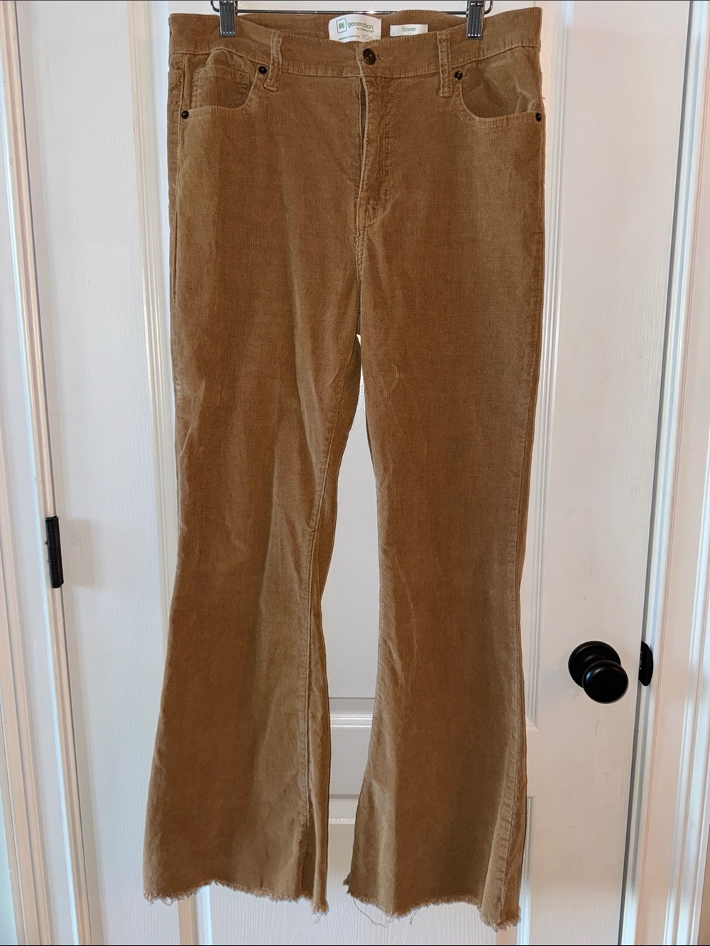 Celebrity Pink Brown Corduroy Flared Pants
